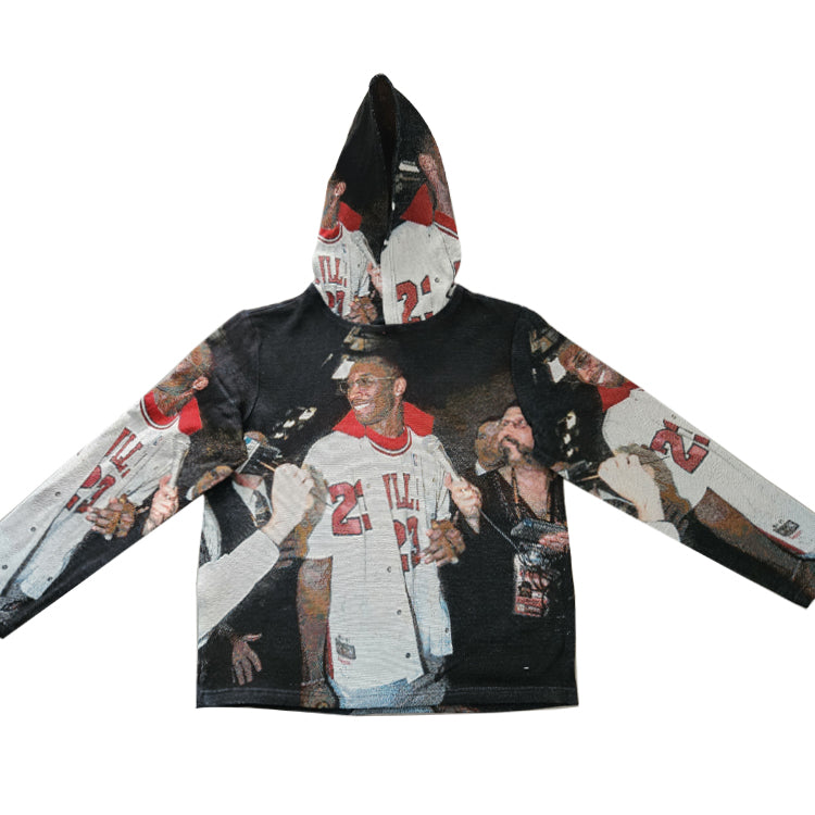 Kobe Bulls Jersey Tapestry Hoodie