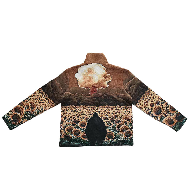 Sunflower and Explosion Tapestry Jacket