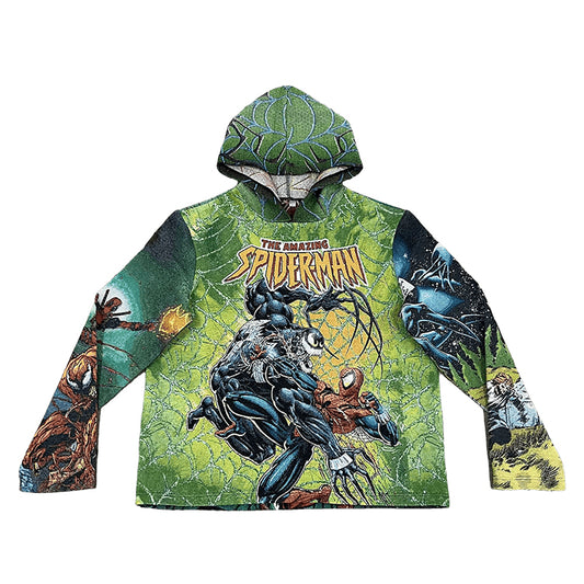 The Green Amazing Spider Man Tapestry Hoodie