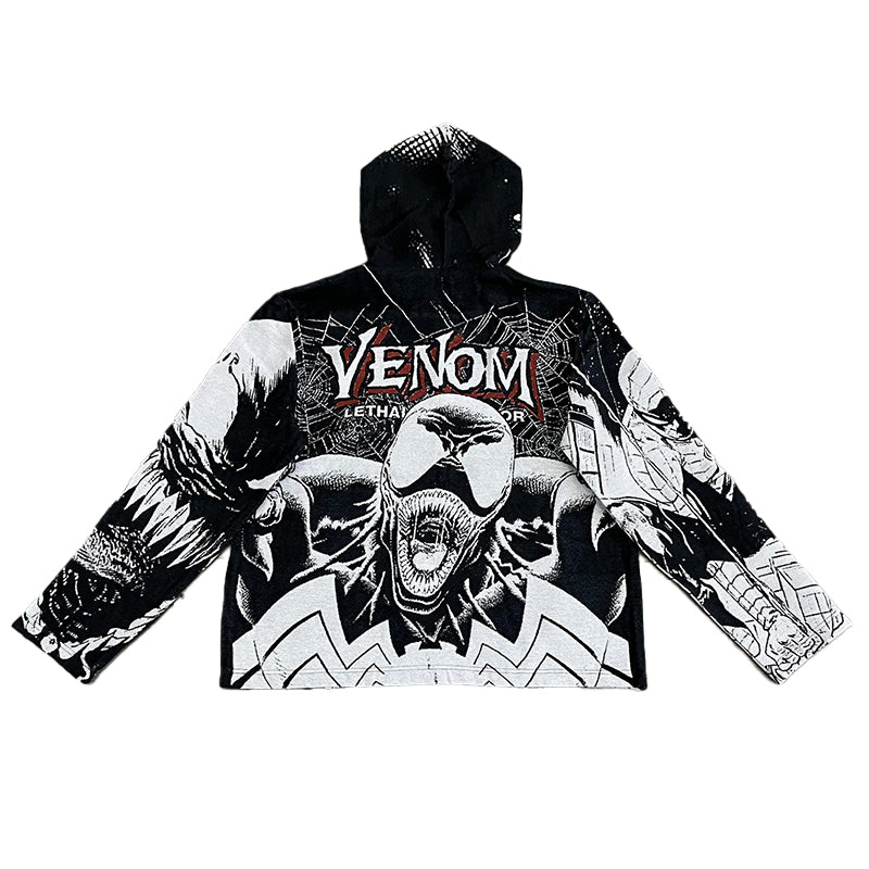 The Amazing Spider Man And Venom Tapestry Hoodie