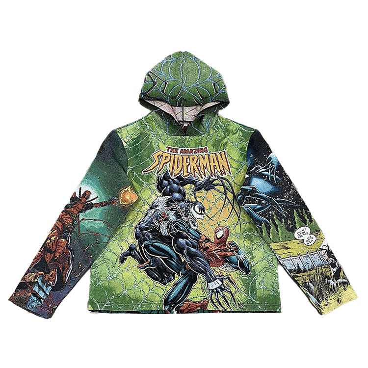 The Green Amazing Spider Man Tapestry Hoodie