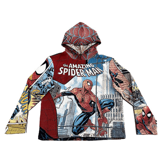 The Red Amazing Spider Man Tapestry Hoodie