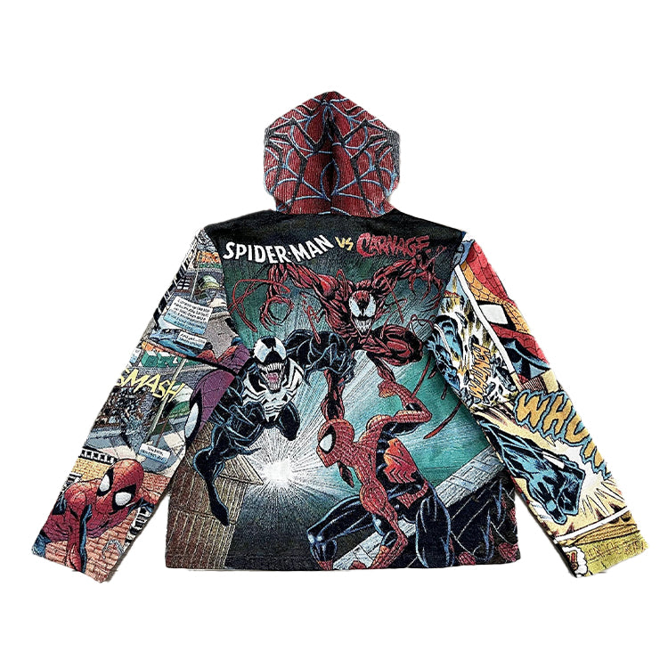 The Red Amazing Spider Man Tapestry Hoodie