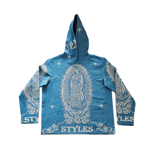 Virgencita Tapestry Hoodie Bless Us