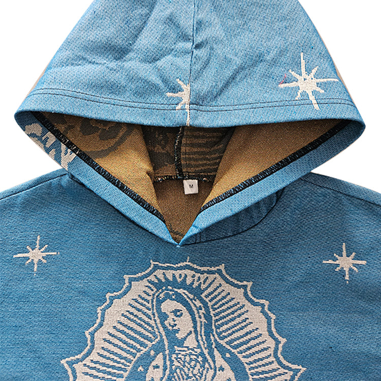 Virgencita Tapestry Hoodie Bless Us